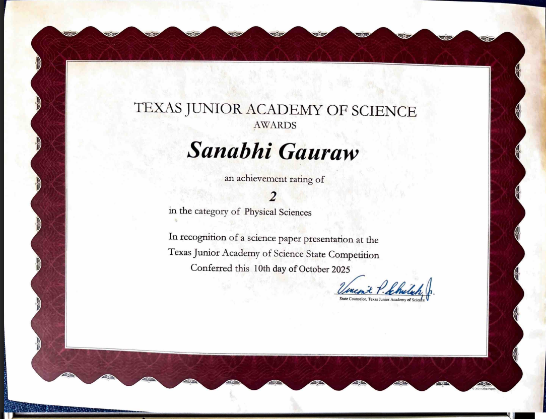 TJAS Certificate
